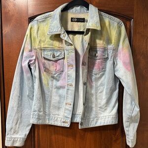 Colorful Tie-Dye Jean Jacket